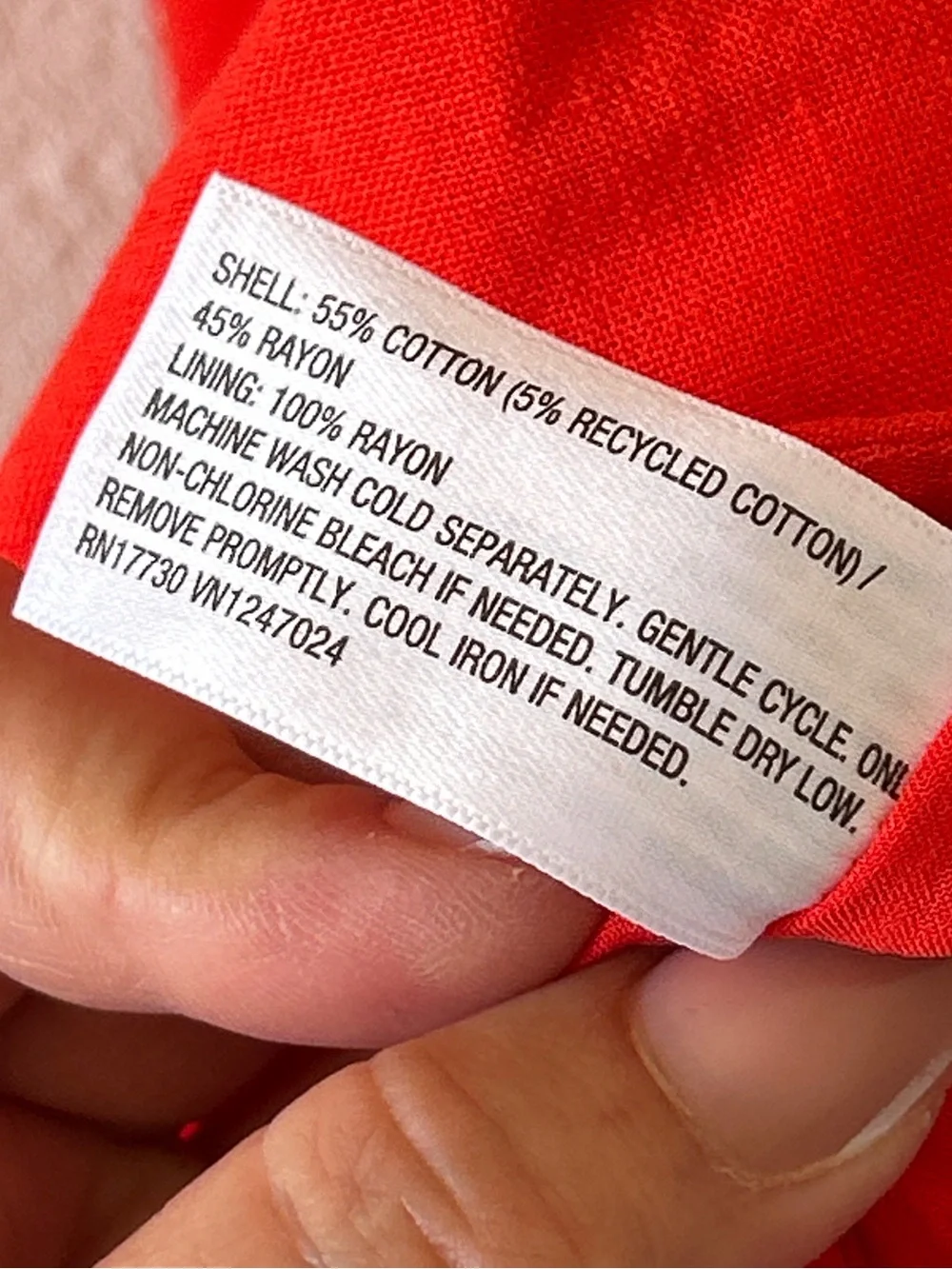 Kate Spade Cotton blend Oversized Shift dress Red Women’s XSmall Party